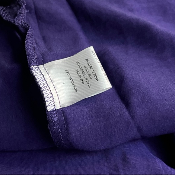 Lucky Brand Purple Long Sleeve Button Up Belted Midi Dress NEW Large - Picture 3 of 5